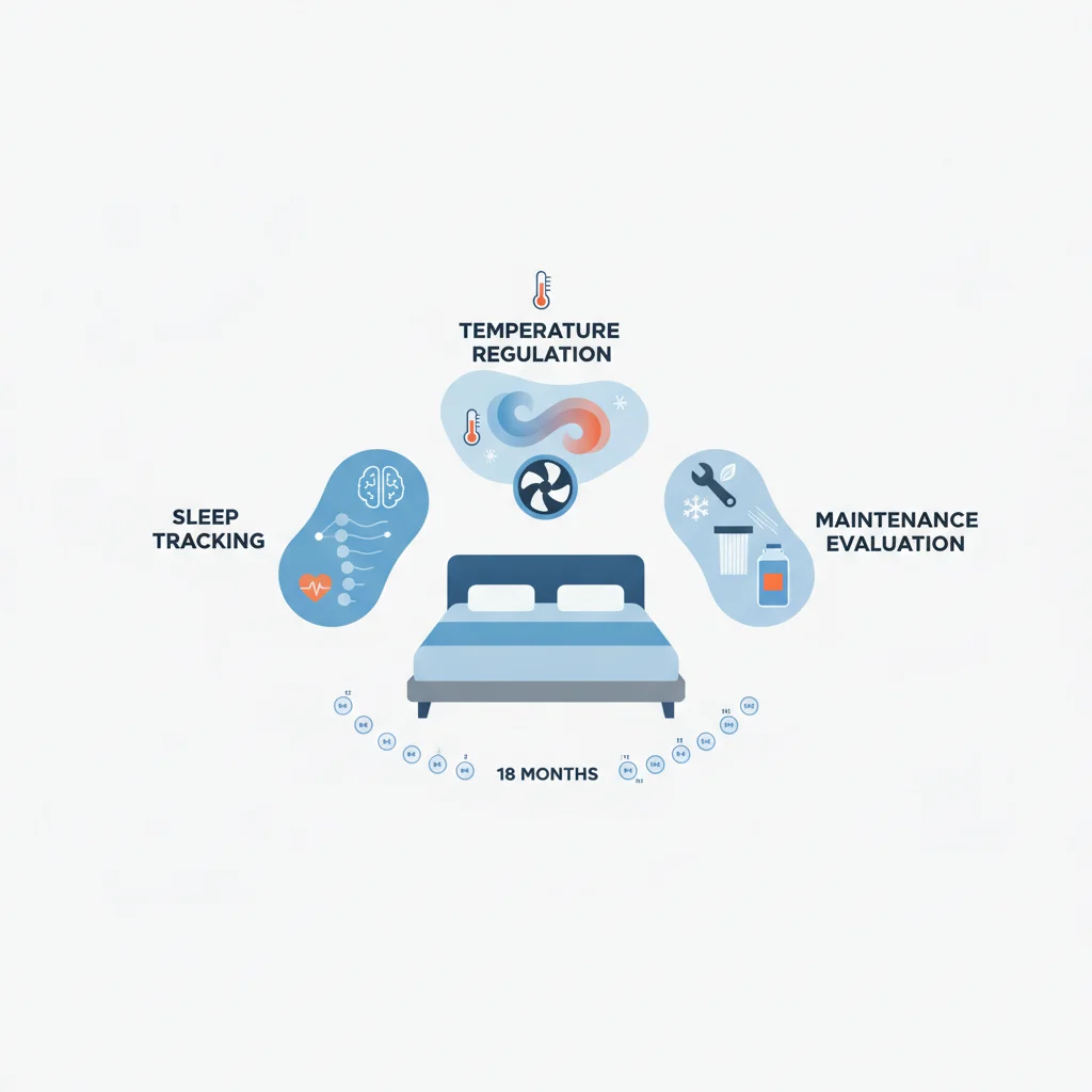 18-month Eight Sleep Pod durability testing in real bedrooms showing sleep tracking, temperature regulation, and maintenance evaluation over eighteen months
