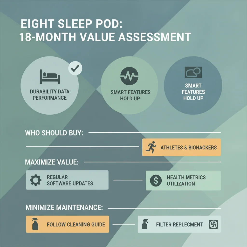 18-month value assessment for Eight Sleep Pod based on real durability data, with recommendations for who should buy and how to maximize subscription value and minimize maintenance